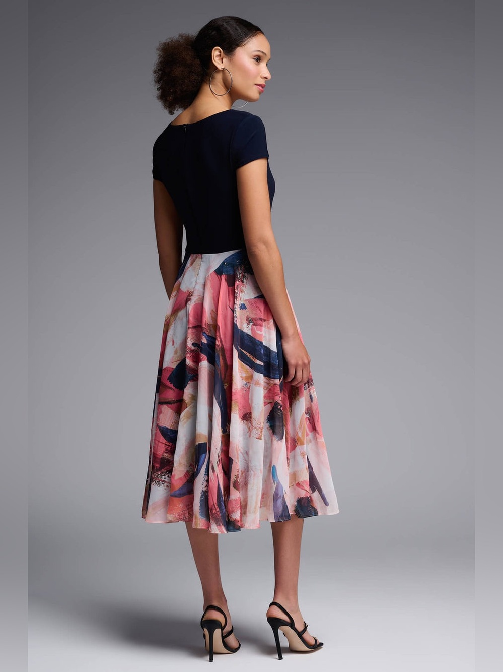 Joseph Ribkoff Abstract Print Midi Skirt in Multi-Color - Picture 6 of 7